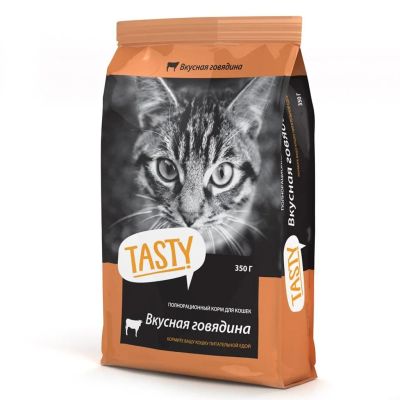 Лот: 13964128. Фото: 1. Tasty (Тэсти) Говядина 350г сухой... Корма
