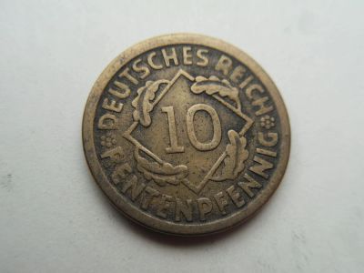 Лот: 10815876. Фото: 1. Германия 10 рентенпфеннигов 1924... Германия и Австрия