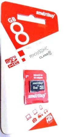 Лот: 4870394. Фото: 1. Карта памяти MicroSD 8GB Smartbuy... Карты памяти