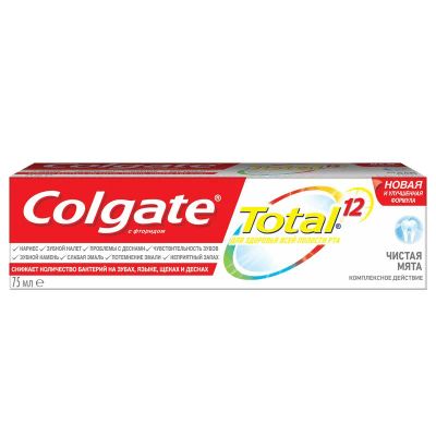 Лот: 23730232. Фото: 1. Colgate Тотал 12 Паста зубная... Лекарства