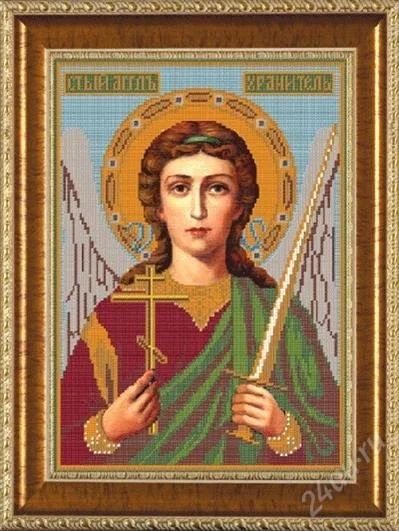 Лот: 2417364. Фото: 1. Св. Ангел Хранитель Размер, см... Вышивание
