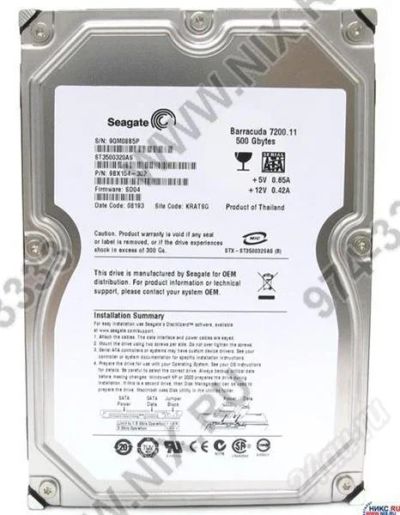 Лот: 320133. Фото: 1. HDD 500 Gb SATA-II Seagate Barracuda... Жёсткие диски (HDD)