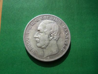Лот: 16082768. Фото: 1. Германия Ганновер 1 талер 1855г... Германия и Австрия
