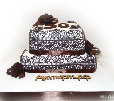 Лот: 9405605. Фото: 1. Торт с кружевами. Торты, пирожные