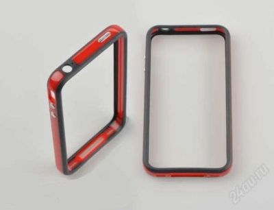 Лот: 2436939. Фото: 1. Чехол-Бампер iPhone 4G/4S (Красно-Чёрный... Чехлы, бамперы