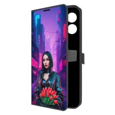 Лот: 25385338. Фото: 1. Чехол Krutoff Eco Book "Киберпанк... Чехлы, бамперы