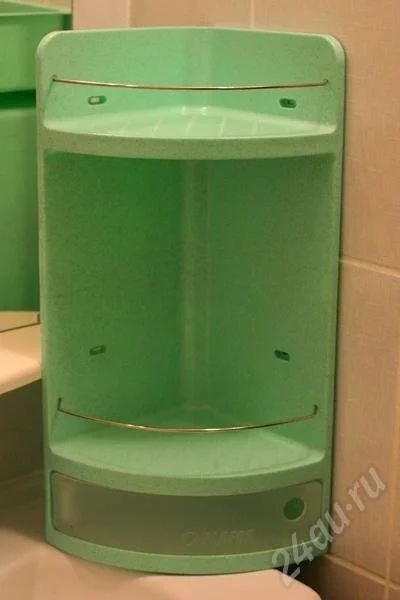 Лот: 343640. Фото: 1. Полка угловая в ванную пластиковая... Аксессуары
