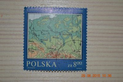 Лот: 5735005. Фото: 1. Марка Польши 1982г. Карта Польши. Марки