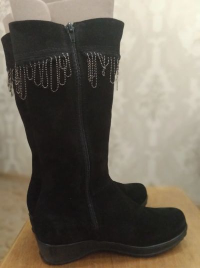 Лот: 18442656. Фото: 1. Детские сапоги, натур. кожа+ нат... Сапоги