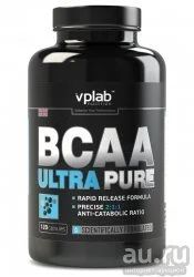 Лот: 9536432. Фото: 1. BCAA Ultra Pure VPlab 120 капс... Спортивное питание, витамины