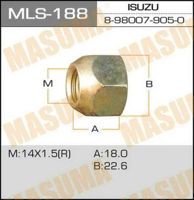 Лот: 18581795. Фото: 1. Гайки masuma oem5-42333-008-1... Ходовая, подвеска, рулевое управление