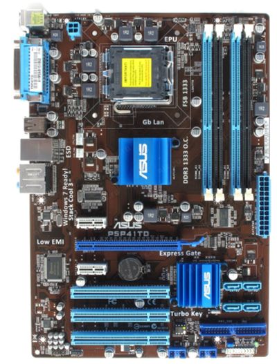 Лот: 16301072. Фото: 1. Материнская плата Asus P5P41TD... Материнские платы