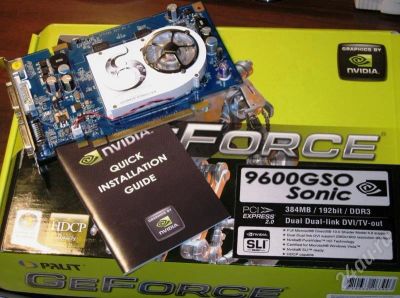 Лот: 571525. Фото: 1. Видеокарта GeForce 9600 GSO Sonic... Видеокарты