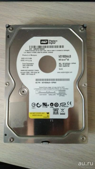 Лот: 8951253. Фото: 1. Жесткий диск Western Digital WD1600AAJS... Жёсткие диски (HDD)