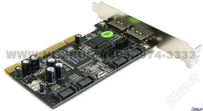 Лот: 712423. Фото: 1. SATA контроллер в PCI (6 SATA... Платы расширения, контроллеры, доп. порты