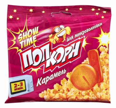 Лот: 19283723. Фото: 1. Попкорн Show Time (карамель). Крупы, сыпучие продукты