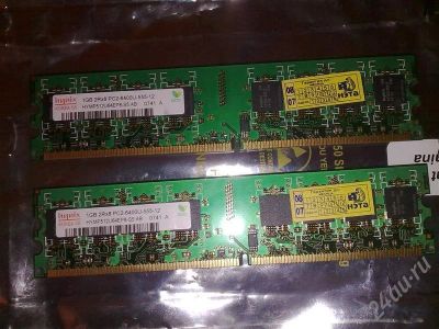 Лот: 646725. Фото: 1. DIMM DDR2 2x1024MB PC6400 800MHz... Оперативная память