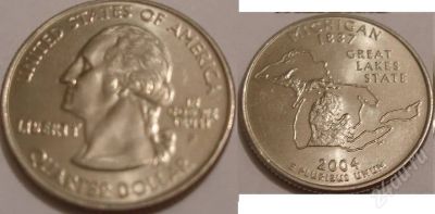 Лот: 13119. Фото: 1. 25 центов США 2004года со штатом... Красноярск
