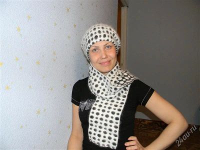 Лот: 917713. Фото: 1. берет и шарфик из ангорки. Головные уборы