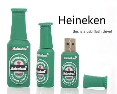 Лот: 6599151. Фото: 1. USB 32Гб "Пиво Heineken" 01. Карты памяти