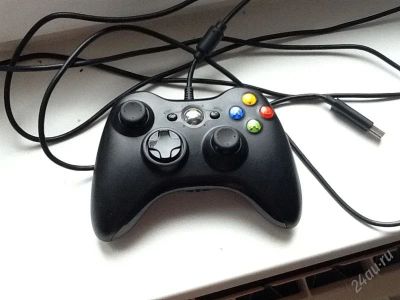 Лот: 1080802. Фото: 1. Геймпад Xbox 360 Черный Проводной. Аксессуары для игровых приставок, консолей, геймпады