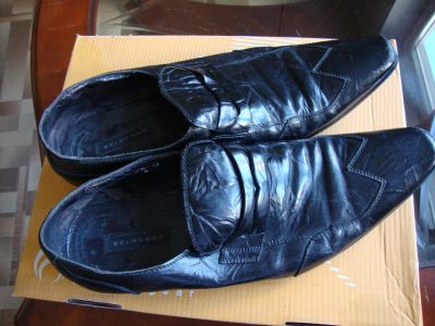 Лот: 11607591. Фото: 1. ботинки черные кожаные бельмондо. Ботинки, полуботинки