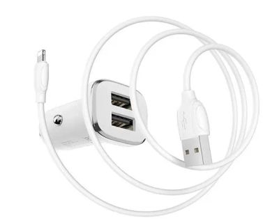 Лот: 20884613. Фото: 1. АЗУ-2USB Borofone BZ12 2.4A... Зарядные устройства, блоки питания, адаптеры сетевые для смартфонов
