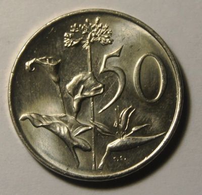 Лот: 3647633. Фото: 1. Южная Африка. 50 центов 1985 г... Африка