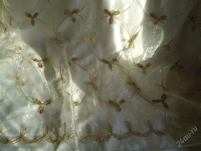 Лот: 2205749. Фото: 1. Готовая тюль для кухни из органзы... Шторы, тюль