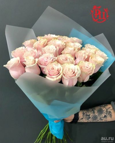 Лот: 13607515. Фото: 1. Лот № 317 Букет из 25 роз - от... Свежие цветы