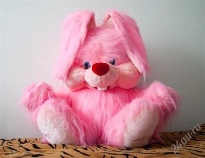 Лот: 409932. Фото: 1. большой розовый кролик - цена... Другое (дети растут)