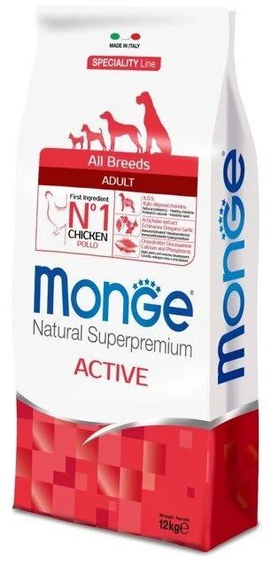 Лот: 10733302. Фото: 1. Monge Dog Speciality Active корм... Корма