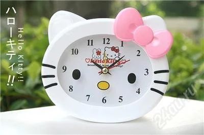 Лот: 2296329. Фото: 1. Будильник Hello Kitty Китти. Часы настенные, настольные