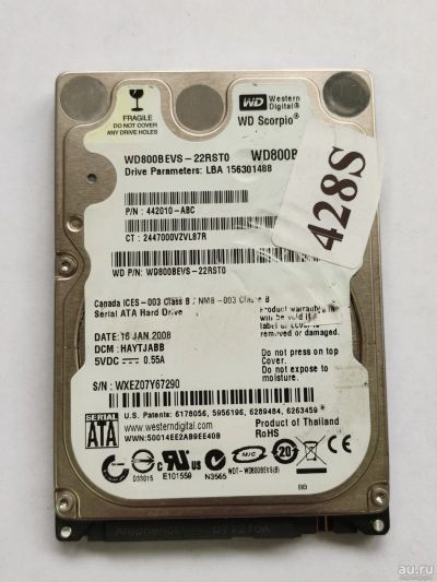 Лот: 18240174. Фото: 1. Жесткий диск SATA 2,5 Western... Жёсткие диски (HDD)