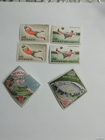 Лот: 17064933. Фото: 1. Монако; 1963; Футбол; 4 марки. Марки