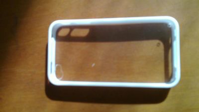 Лот: 3146623. Фото: 1. Бампер на iPhone 4 белый с прозрачной... Чехлы, бамперы