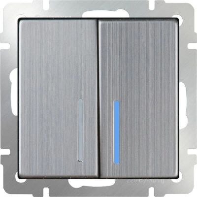Лот: 12838004. Фото: 1. Выключатель двухклавишный проходной... Электроустановочные изделия