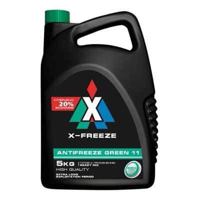Лот: 11831132. Фото: 1. Антифриз зеленый G11 X-FreeZe... Масла, жидкости