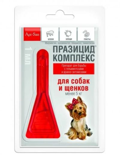 Лот: 16213817. Фото: 1. Комплекс Празицид для собак и... Косметика для животных