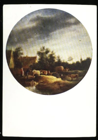 Лот: 4690247. Фото: 1. художественная открытка 1950-х... Открытки, конверты