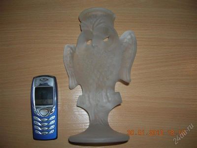 Лот: 1522760. Фото: 1. Стекляный подсвечник "сова". Другое (предметы интерьера)