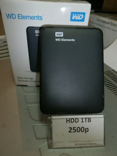 Лот: 11950761. Фото: 1. Внешний HDD 1Tb WD Elements Portable... Внешние жесткие диски