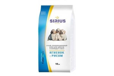 Лот: 13948342. Фото: 1. Sirius (Сириус) Ягненок/Рис 15кг... Корма