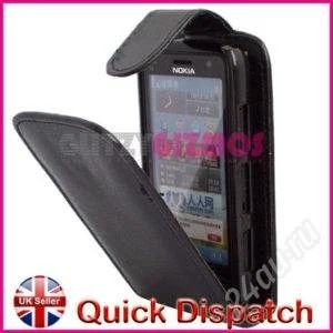 Лот: 2541863. Фото: 1. black кожа чехол nokia c6-01 c6... Чехлы, бамперы