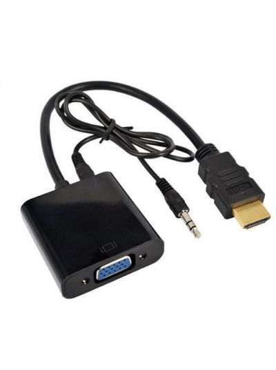 Лот: 11067498. Фото: 1. Переходник HDMI - VGA c аудио... Шлейфы, кабели, переходники