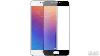 Лот: 11068115. Фото: 1. Защитное стекло Meizu M3S черное... Дисплеи, дисплейные модули, тачскрины