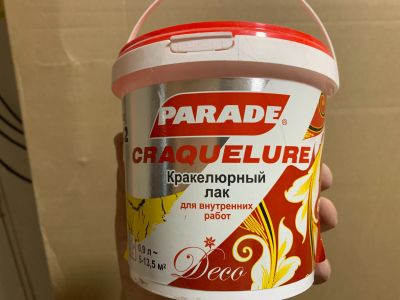 Лот: 14406680. Фото: 1. Лак кракелюрный parade craquelure... Краски, лаки, растворитель