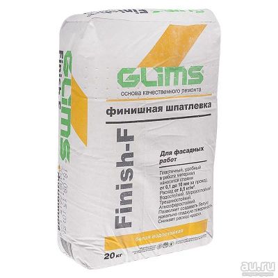 Лот: 6902605. Фото: 1. GLIMS-Finish-F. Шпаклёвка фасадная... Смеси, шпатлевки, цемент