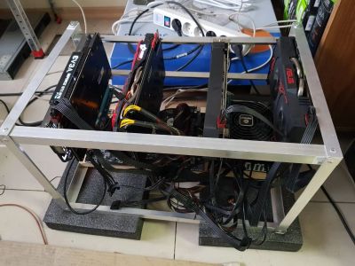 Лот: 11018635. Фото: 1. майнинг ферма 3х1070 + 1x1070ti... Майнинг фермы, товары для майнинга
