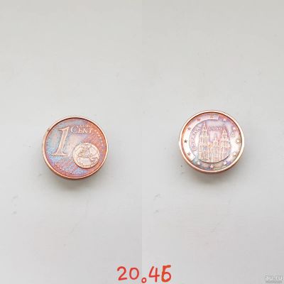 Лот: 15466318. Фото: 1. монета Испания 1 евроцент, 1999г... Европа